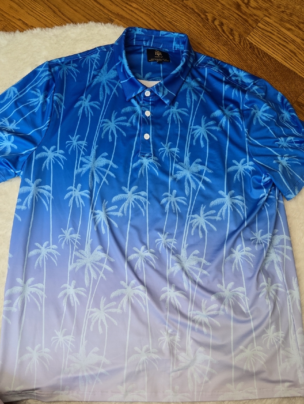 Herberton Tropical Print Polo, Mens Extra Large
